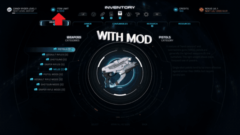 Inventory size is bigger